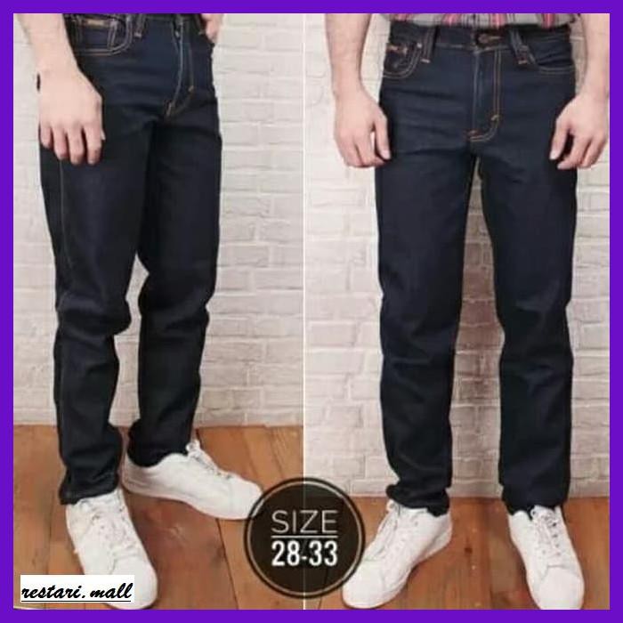 SNAEJAIRP- CELANA JEANS PANJANG / CELANA JEANS STANDAR PRIA - HITAM GARMEN, 28 -ORIGINAL.