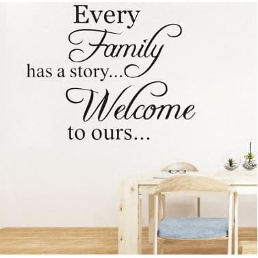 Wall Decal - Stiker Dinding &quot;EVERY FAMILY HAS A STORY...&quot;