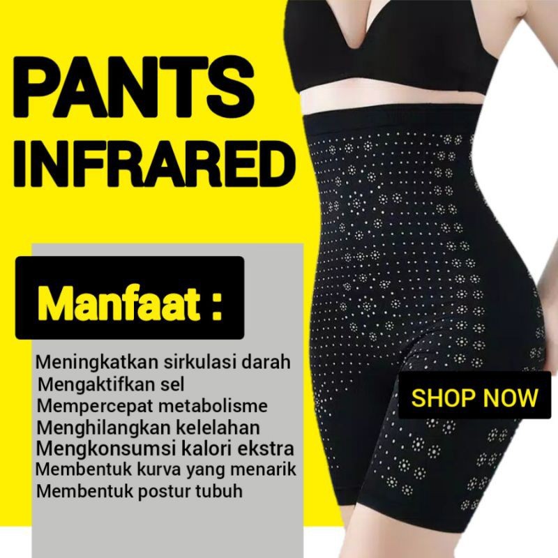 Pants InfraRed 3 in 1 Korset Celana Pengancang Pantat Korset Stocking