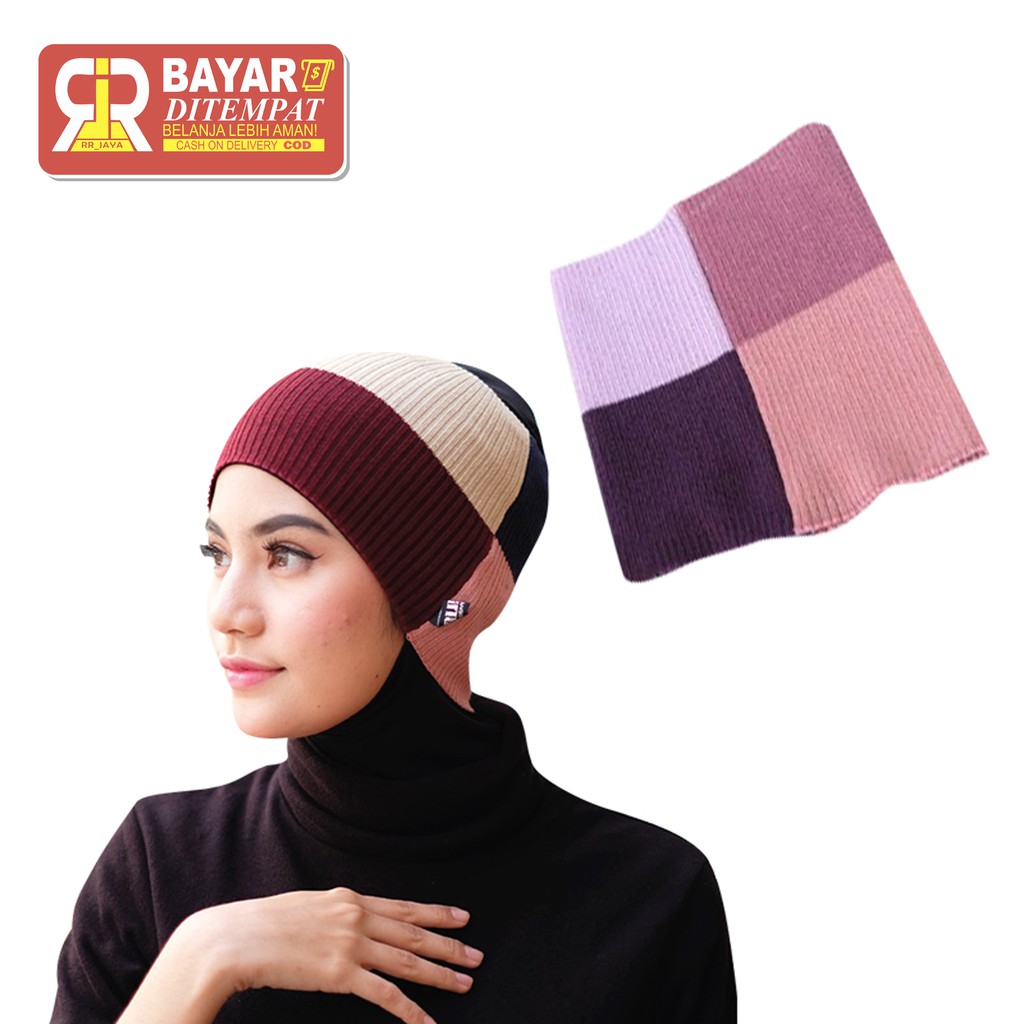 CIPUT RAJUT 4 WARNA - CIPUT RAJUT KOMBINASI CANTIK - INNER HIJAB