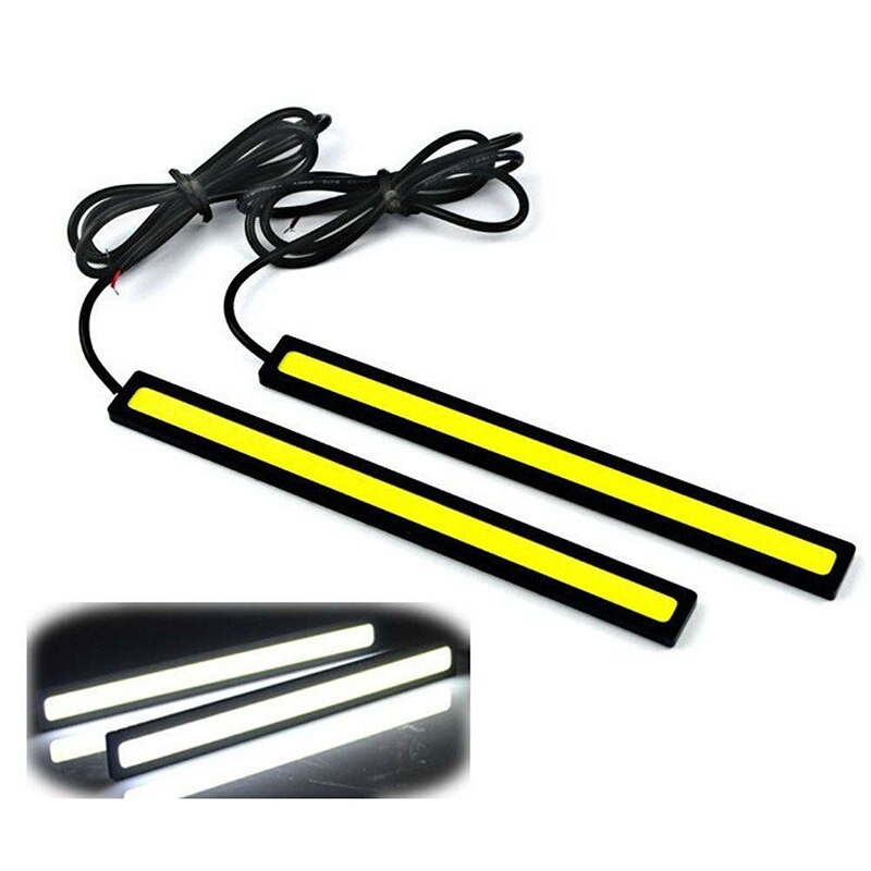 [1 Pasang] Lampu DRL LED Plasma COB 17 cm Universal Motor Mobil Lampu Kolong Bumper