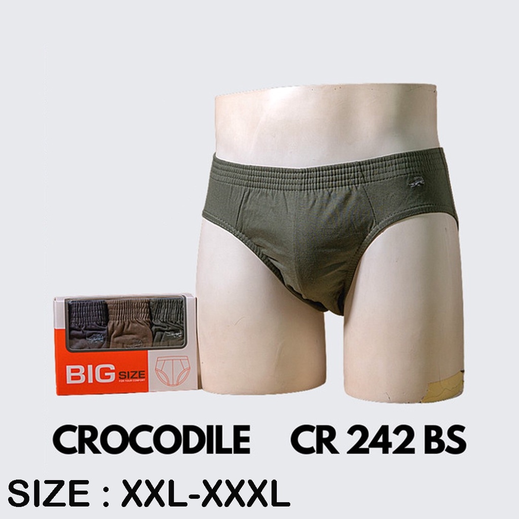 Celana Dalam Pria Crocodile Big Size CR 242 BS ISI-3Pcs/Pack