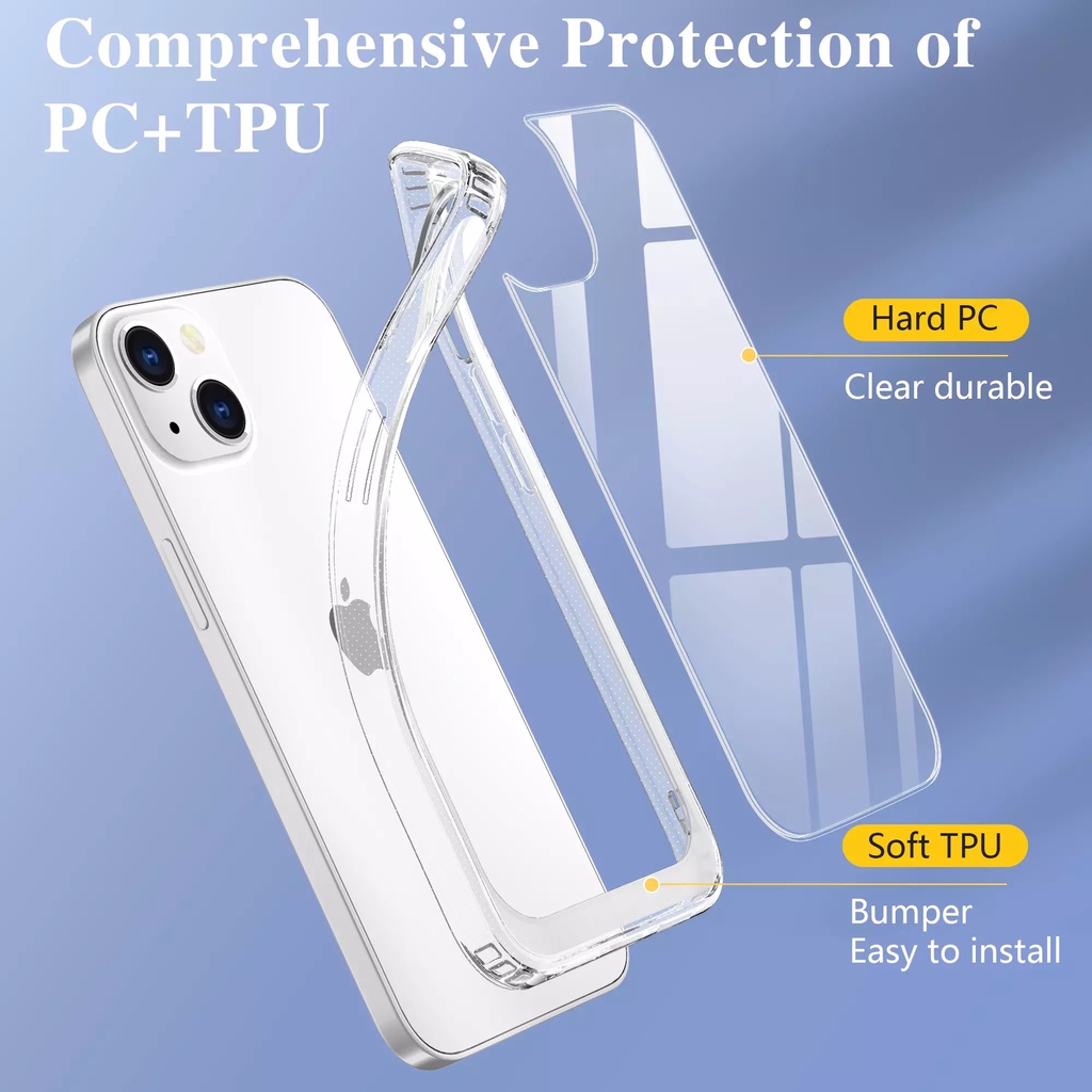 NEW !! Premium Crystal Clear Iphone Case ( Iphone 7 - 13 pro max