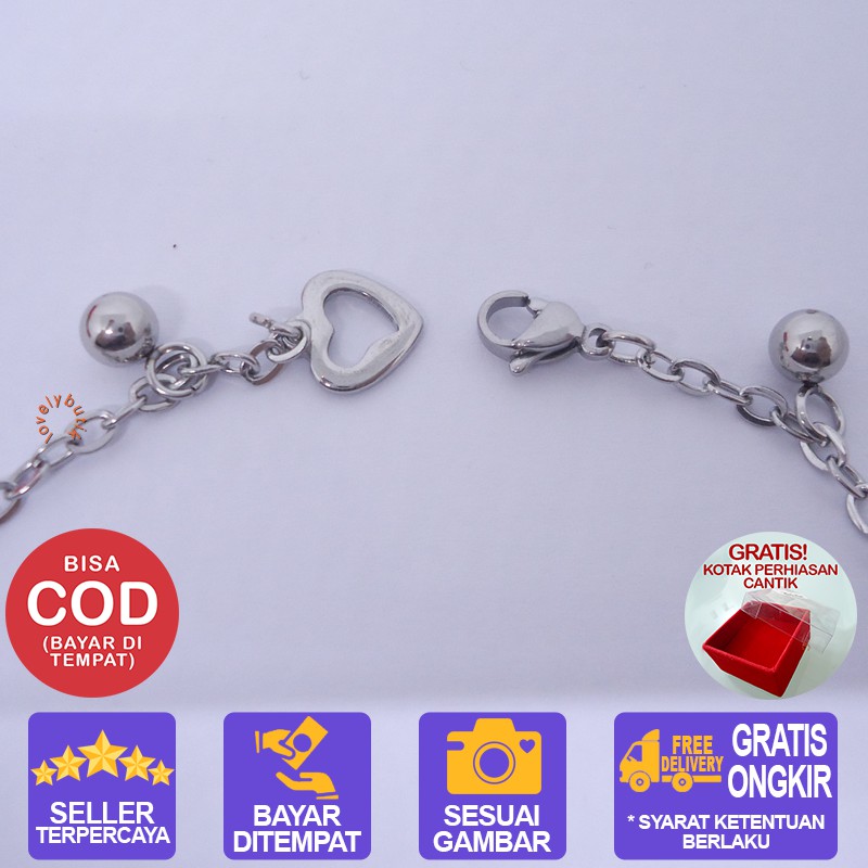 Lovelybutik  Gelang Kaki Titanium Anti Karat Nemo Gelang kaki Wanita BONUS KOTAK PERHIASAN