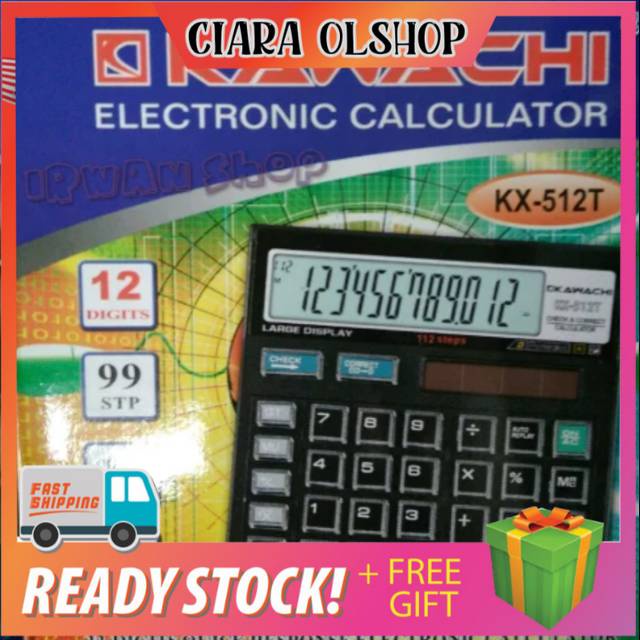 

Kalkulator Kawachi 512 12 Digit Transparan
