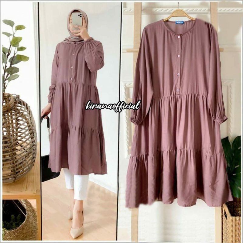 ( COD ) wiza tunik / tunik polos bahan rayon premium super adem