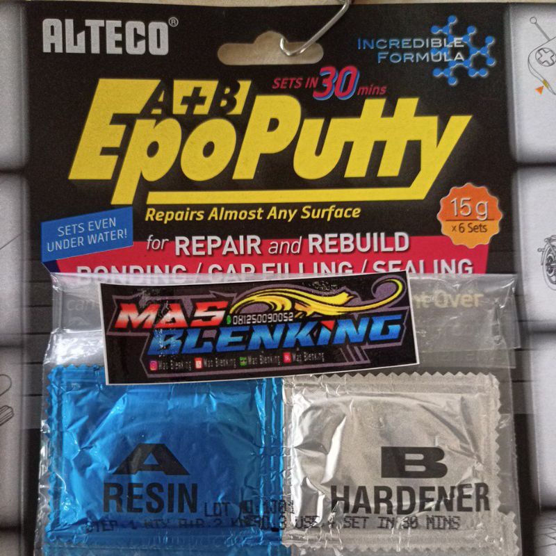 

Lem porting Alteco Epo Putty kemasan 15 gram