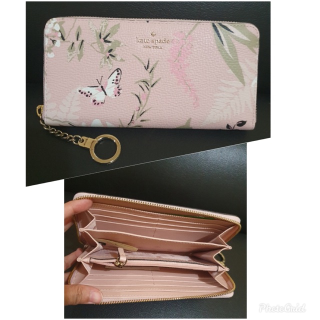 Dompet katespade kate spade ks neda pink multi original wallet authentic