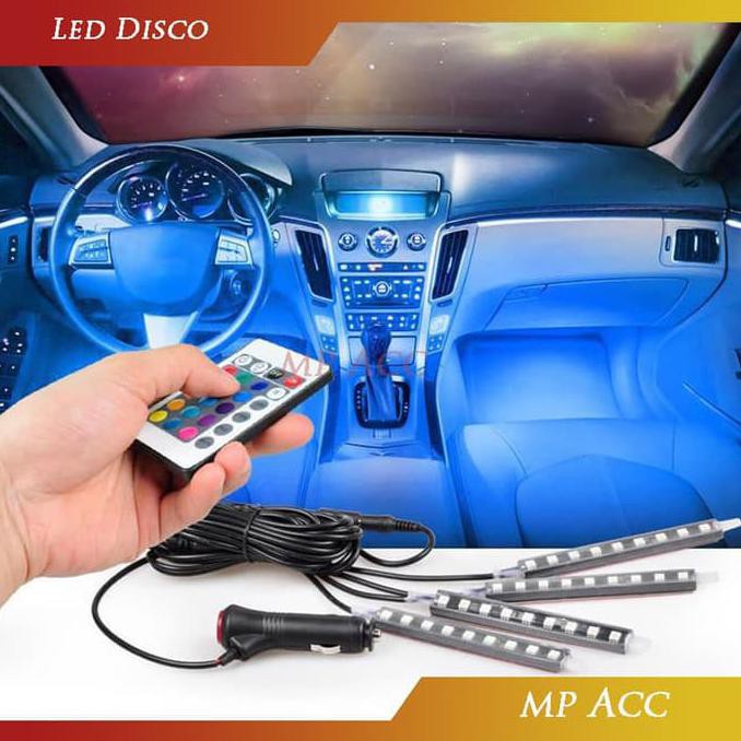 BEST LAMPU LED INTERIOR MOBIL DGN REMOTE KEDIP SESUAI IRAMA MUSIK DISCO #5