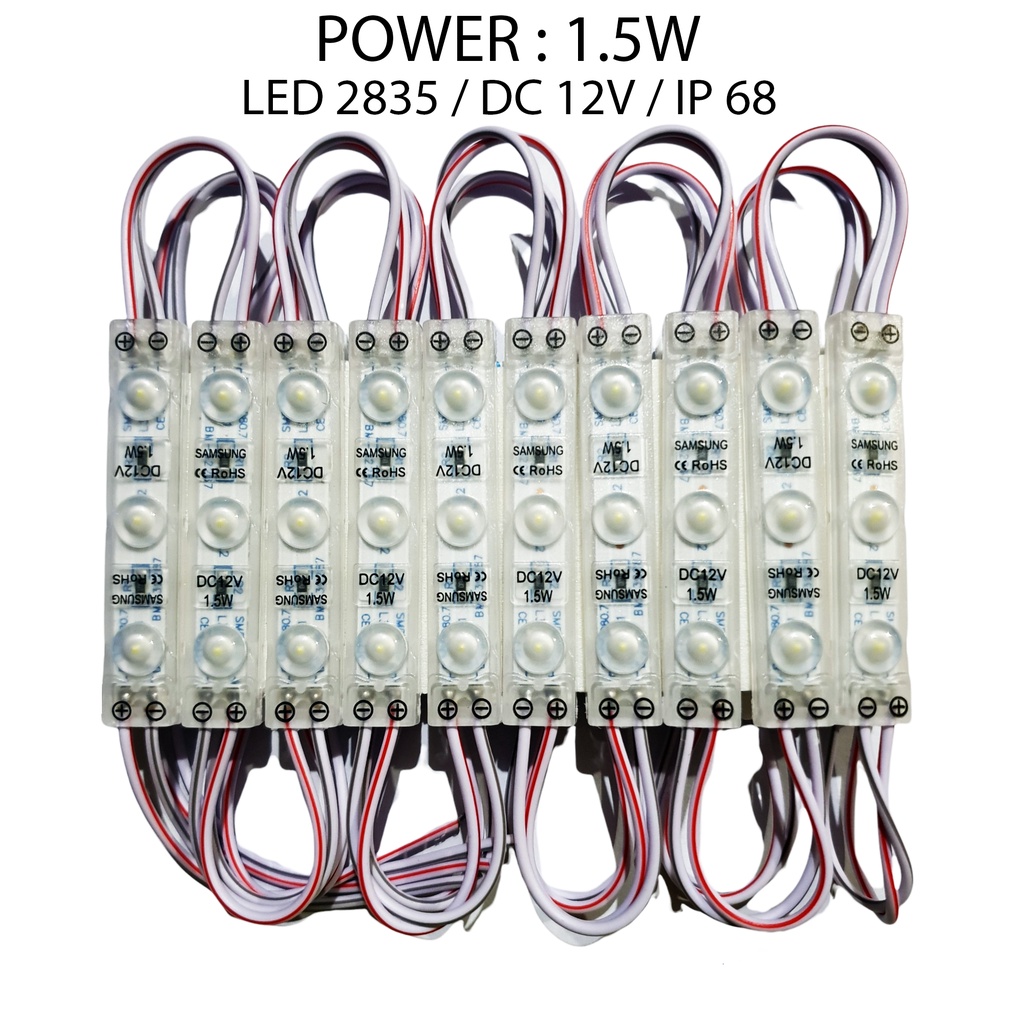 Jual LAMPU MODUL LED SAMSUNG 3 MATA 12V / MODUL LED 3 MATA 12V 1.5WATT ...