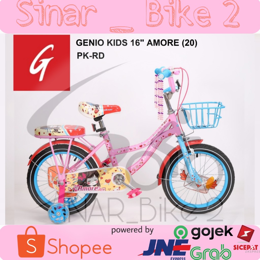 Sepeda Mini Anak 16Inch Genio Amore (Gosend/Grab)