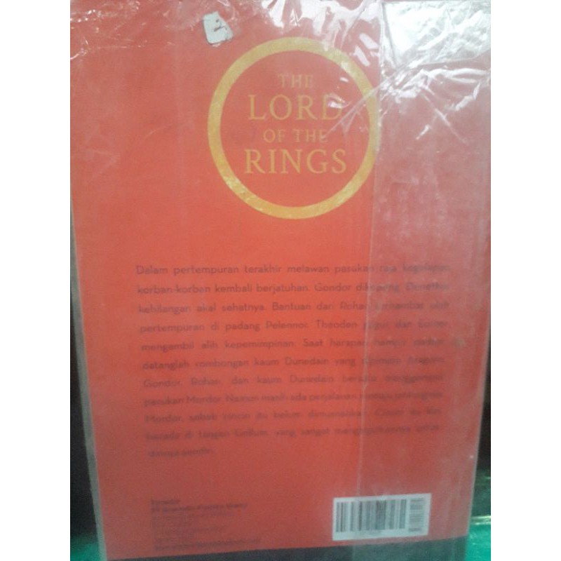 novel the lord of the ring (kembalinya sang raja)