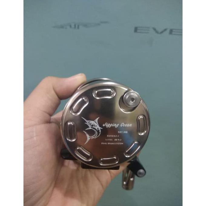 TERMURAH G-Tech Reel Jigging Ocean 101 HG Dual Drag System 9+2 Ball Bearing