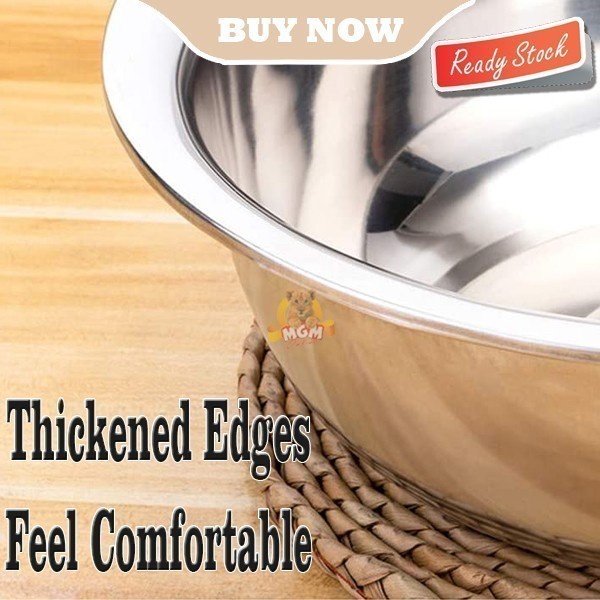 Baskom stainless PREMIUM 28cm TEBAL anti karat baskom dalam serbaguna