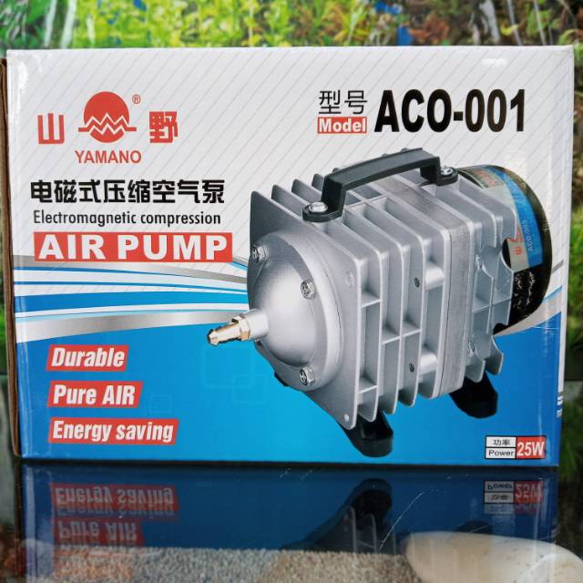 Pompa gelembung Yamano ACO-001 aco001 Mesin Pompa udara Airpump Aerator Kolam Aquarium Low Watt