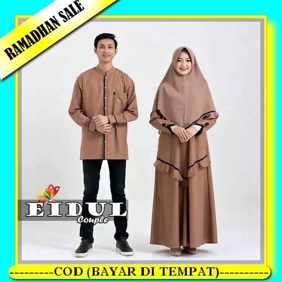 ✨New Couple Baju Batik Brukat Sarimbit Kebaya Kondangan Lamaran Keluarga-M - Hijau Baju Couple Musli