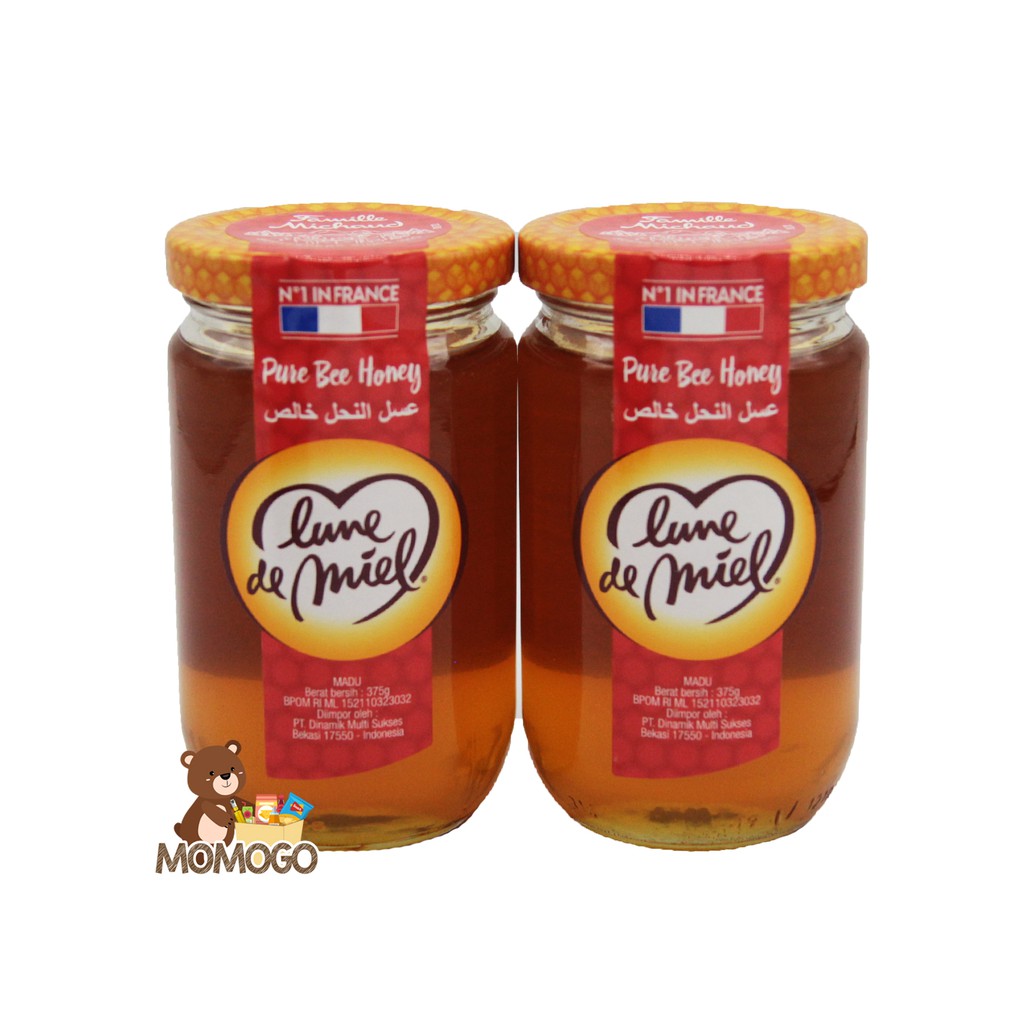 Jual Madu Lune De Miel Pure Bee Honey 375Gr Indonesia|Shopee Indonesia