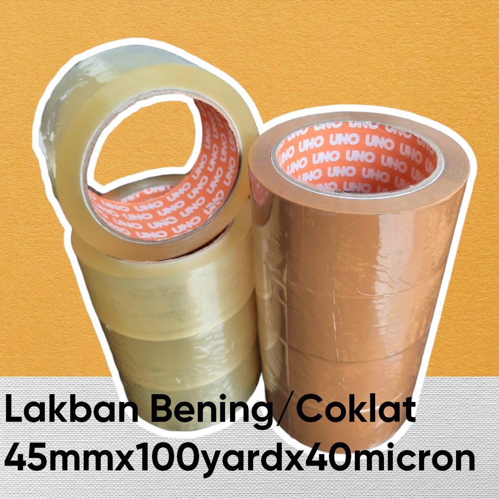 

Lakban opp tape 45 x 100 yard berkualitas daimaru 40 micron