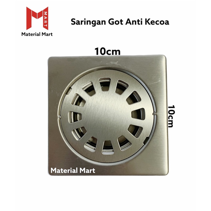 Saringan Got Anti Kecoa | Floor Drain 4 Inch Stainless | Saringan WC | Material Mart