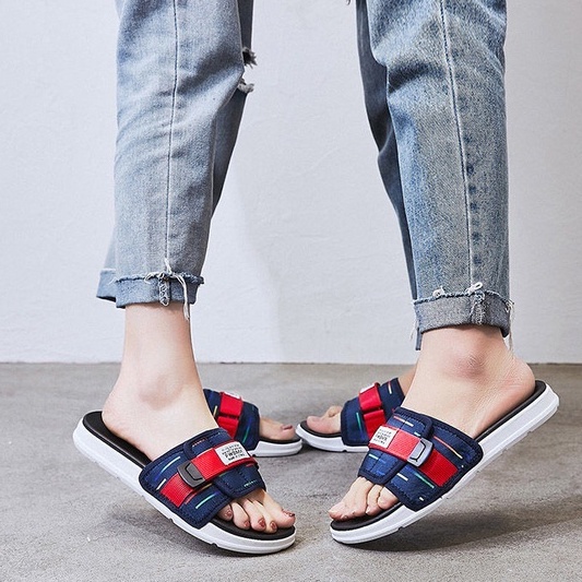 FD Sendal Couple Sandal Import Cewek Sendal Flat Wanita Sandal Slip On Import DI-075