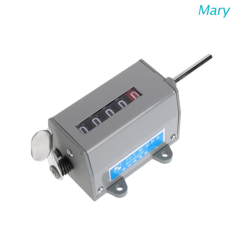 Mary 1pc Alat Penghitung Digital 75-I Bahan Metal 5 Digit Revolution 350r / Menit