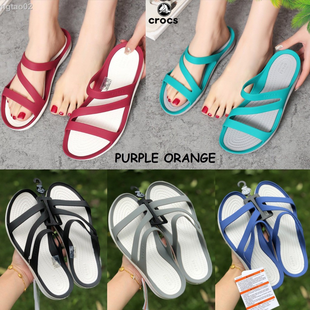 Crocs / Crocs Wanita / Sandal Crocs / Crocs Swiftwater / Sandal Wanita / Crocs Wanita / Sandal Flat