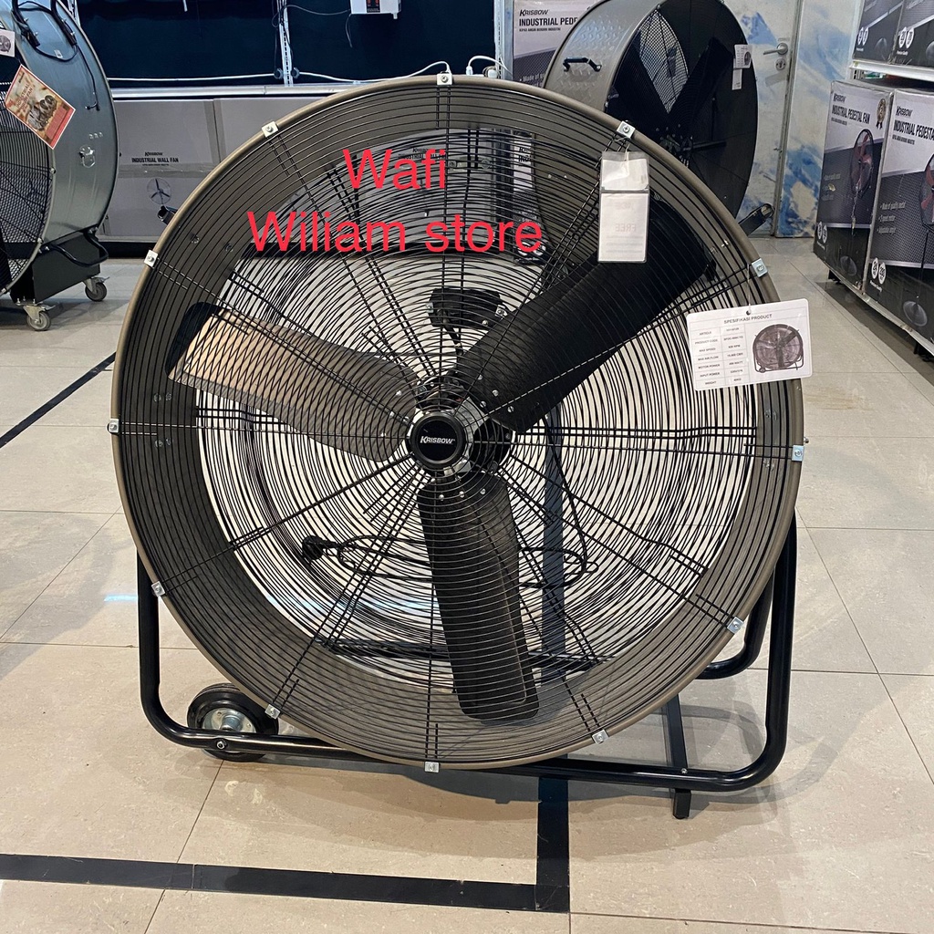 Kris Krisbow Kipas Angin Besi Tornado Industri Industrial Drum 91 Cm