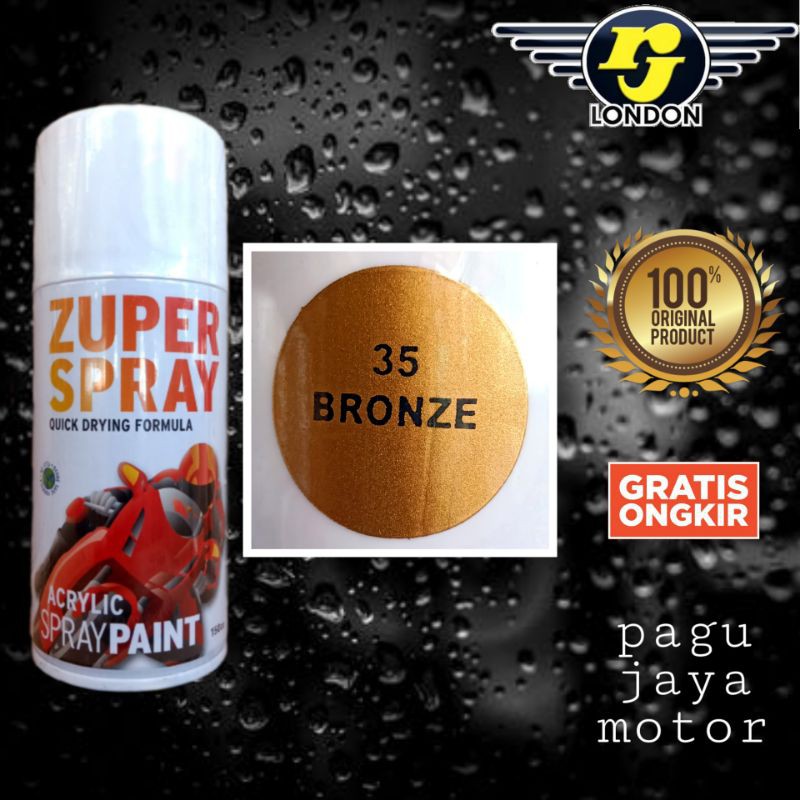 Pilok pilox 150cc warna bronze coklat keemasan zuper spray cat semprot spray paint untuk cat motor mobil sepeda velg helm kayu besi plastik