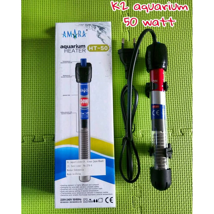 heater aquarium amara ht 50 watt / pemanas aquarium