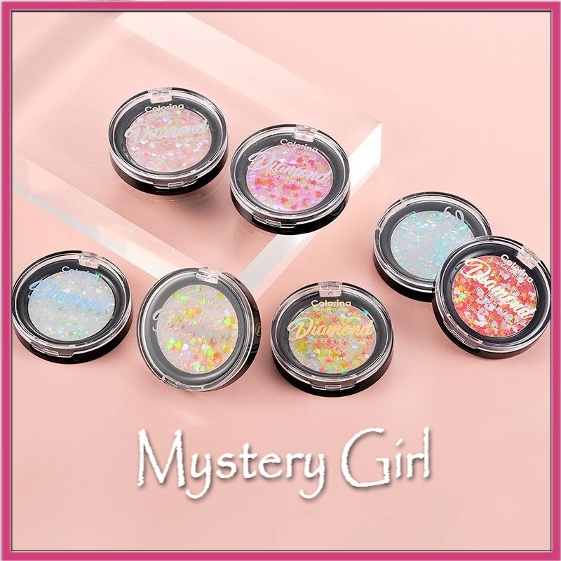 Mysterygirl - Colorina Palet Mini Eyeshadow Matte 1 Warna Eyeshadow Glitter Highlitter Mata STYLE Flash Sequined Korean Palette