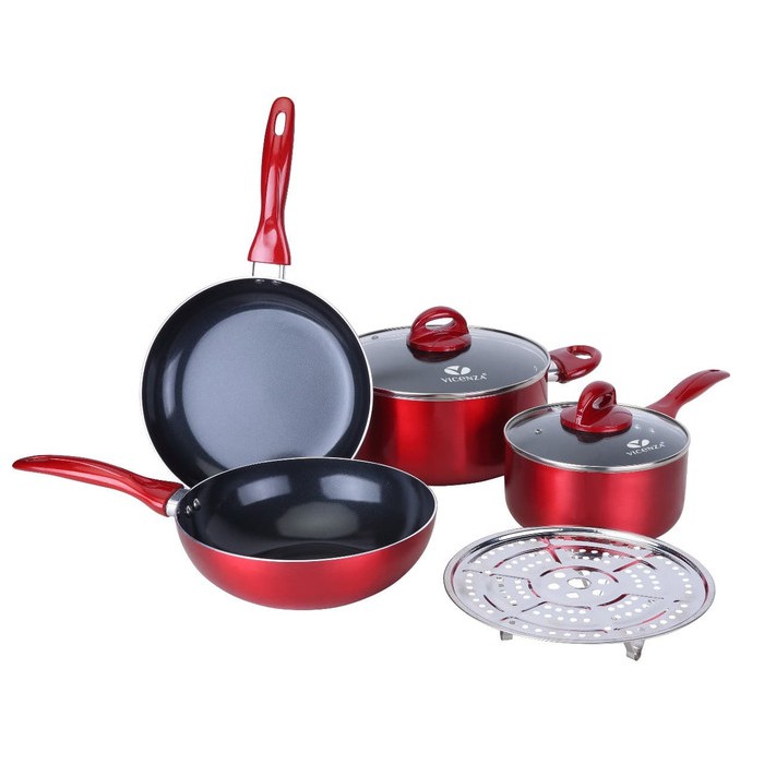 Bagus Banget.. Panci Frypan Set Teflon 3Pcs Panci Penggorengan Ma HY150  Set Vicenza / V707 Vicenza