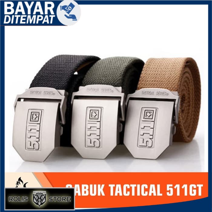 Sabuk 511 GT Belt Import / Gesper Kopel Militer/ Ikat Pinggang Polisi - Beige