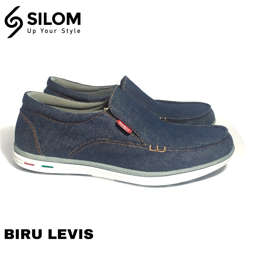 Sepatu casual pria sepatu slip on bahan levis sepatu pria wanita size 38-43!!!