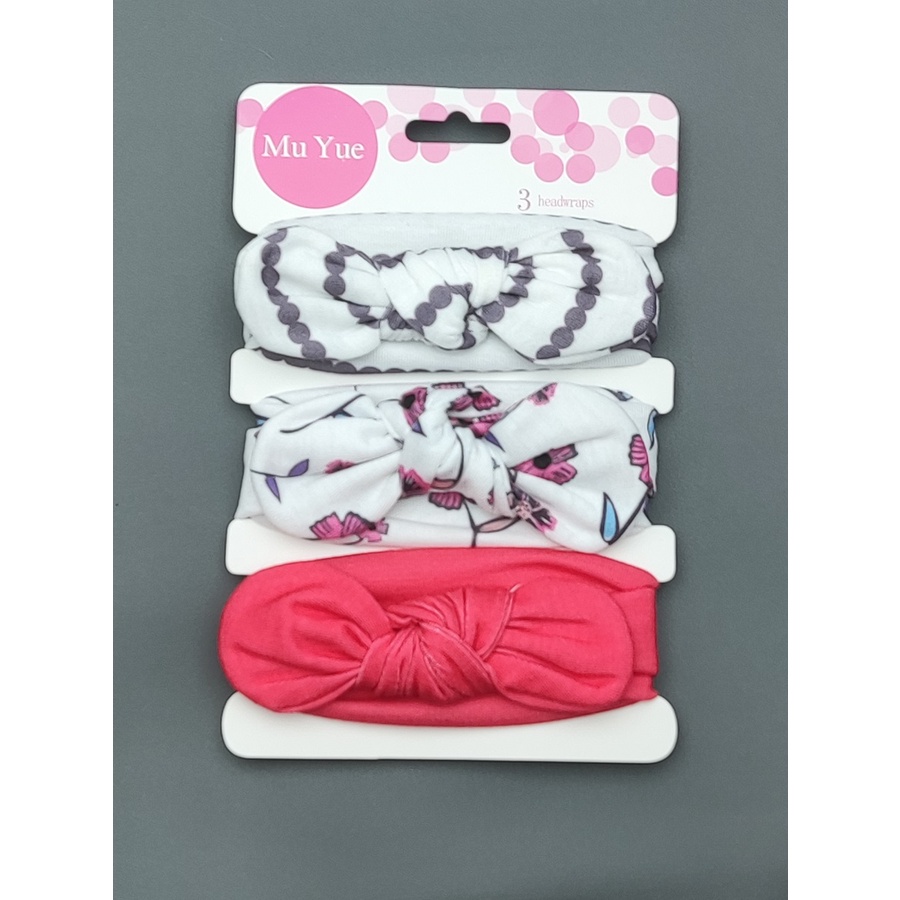 (1 set 3 pcs) Satu set bandana kain bayi / bando anak import