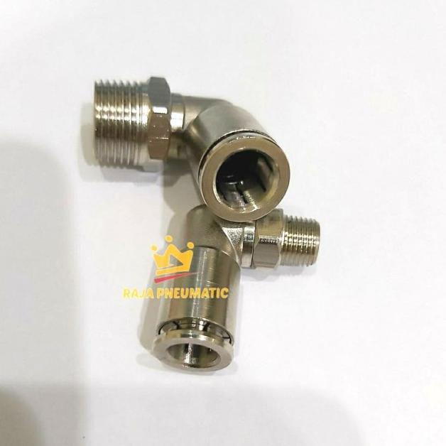 FITTING NEPEL ANGIN ELBOW METAL SELANG 8 MM DRAT 1/4