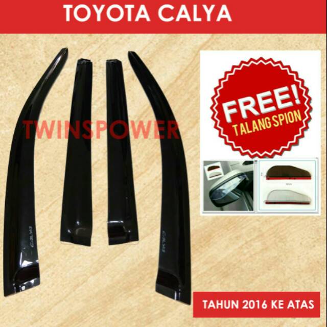Talang Air Mobil Slim Toyota Calya Bonus Talang Spion