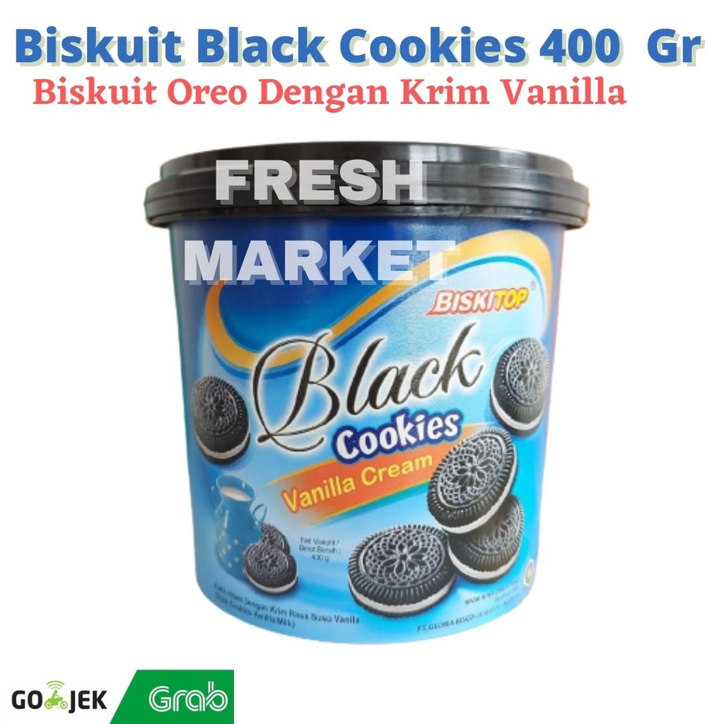 

Biskuit Ember / Biskitop Black Cookies Vanila Cream / Toples 400 Gr / Halal