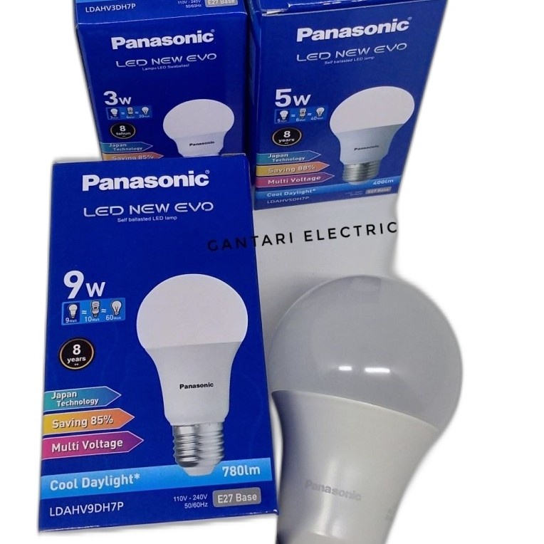 Lampu LedBulb Panasonic New Evo Cool Daylight Bergaransi 1 Tahun