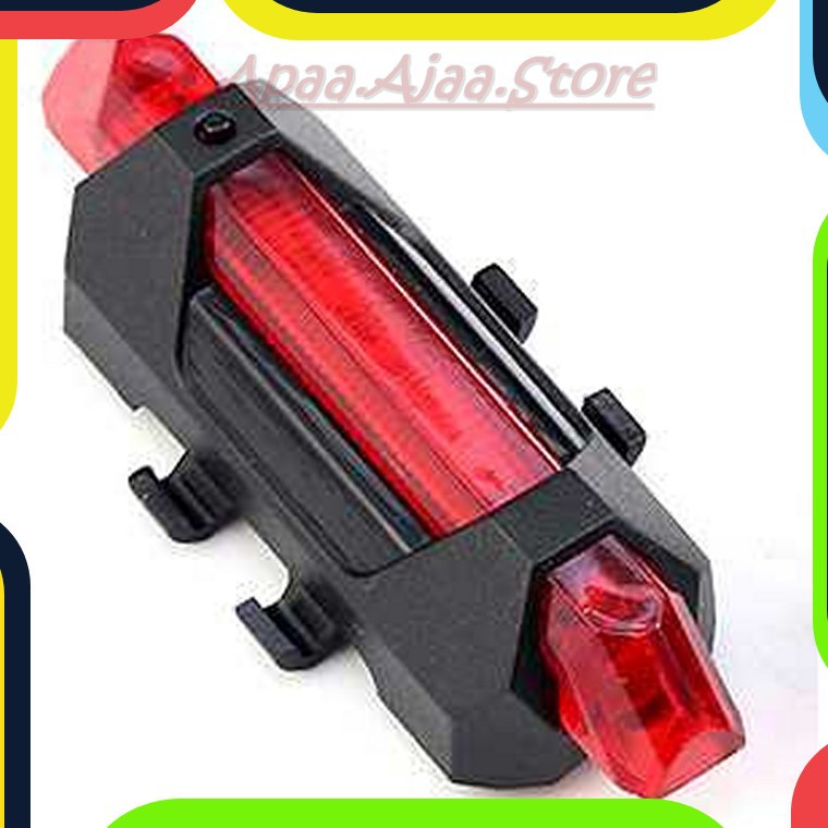 Bayar Ditempat TaffLED Defensor Lampu Sepeda 5 LED Taillight Rechargeable - 410-28