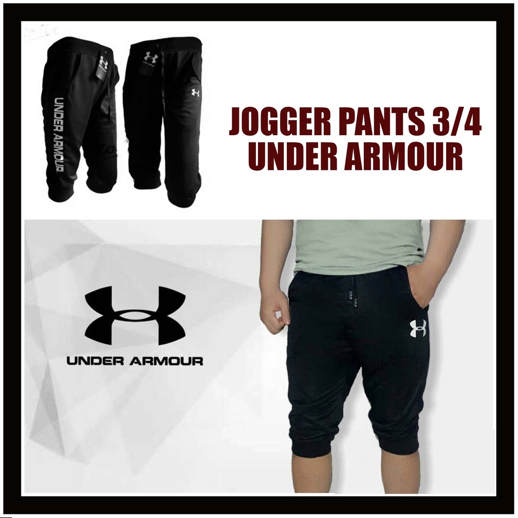 Celana JOGGER PENDEK 3/4 Celana Training Joger Pria Wanita Joger Jogger Pants Hitam