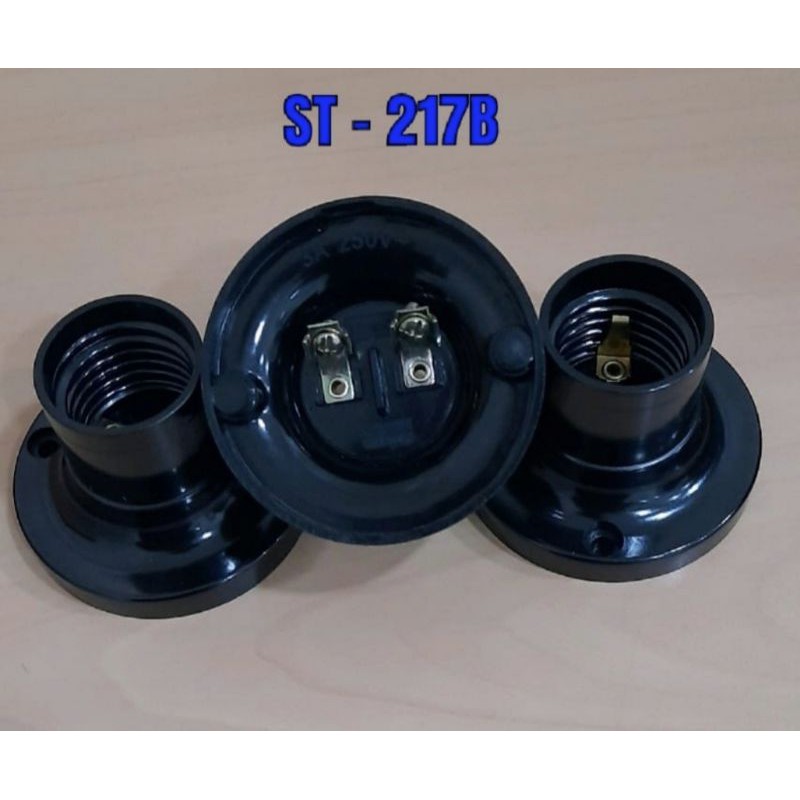 FITING LAMPU MINI BULAT HITAM