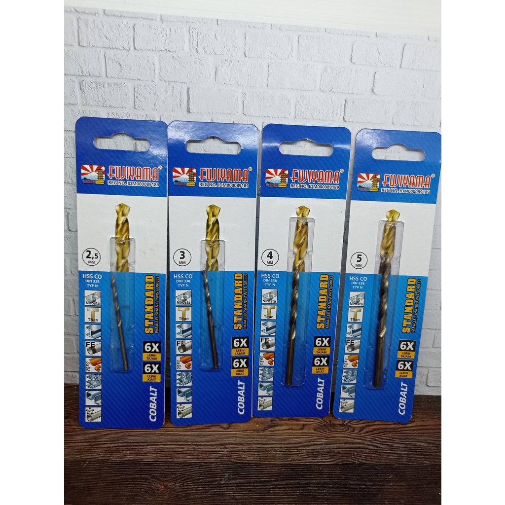 Mata Bor Besi Fujiyama Ukuran 2,5-3-4-5 mm