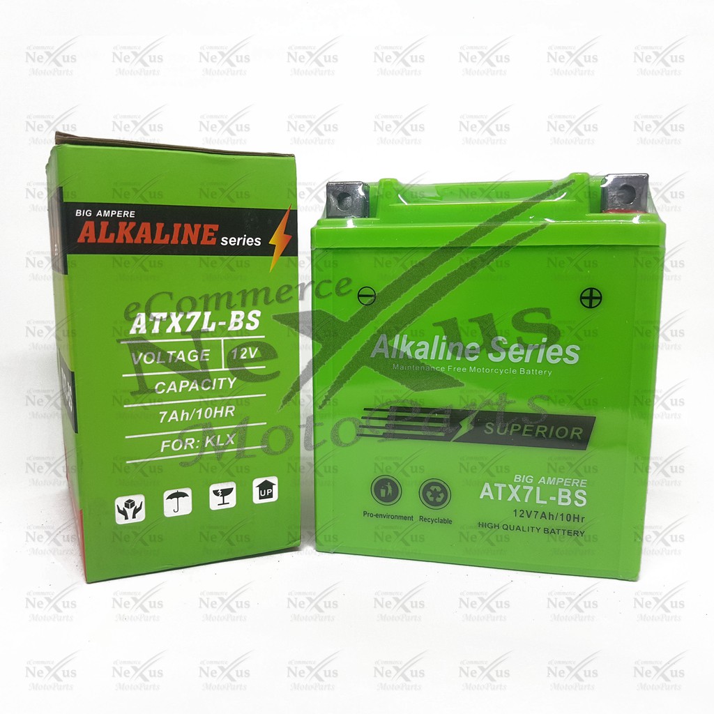 Aki Motor ALKALINE ATX7L-BS GTZ7 YTX7 / 12V 7A Kawasaki KLX Tracker