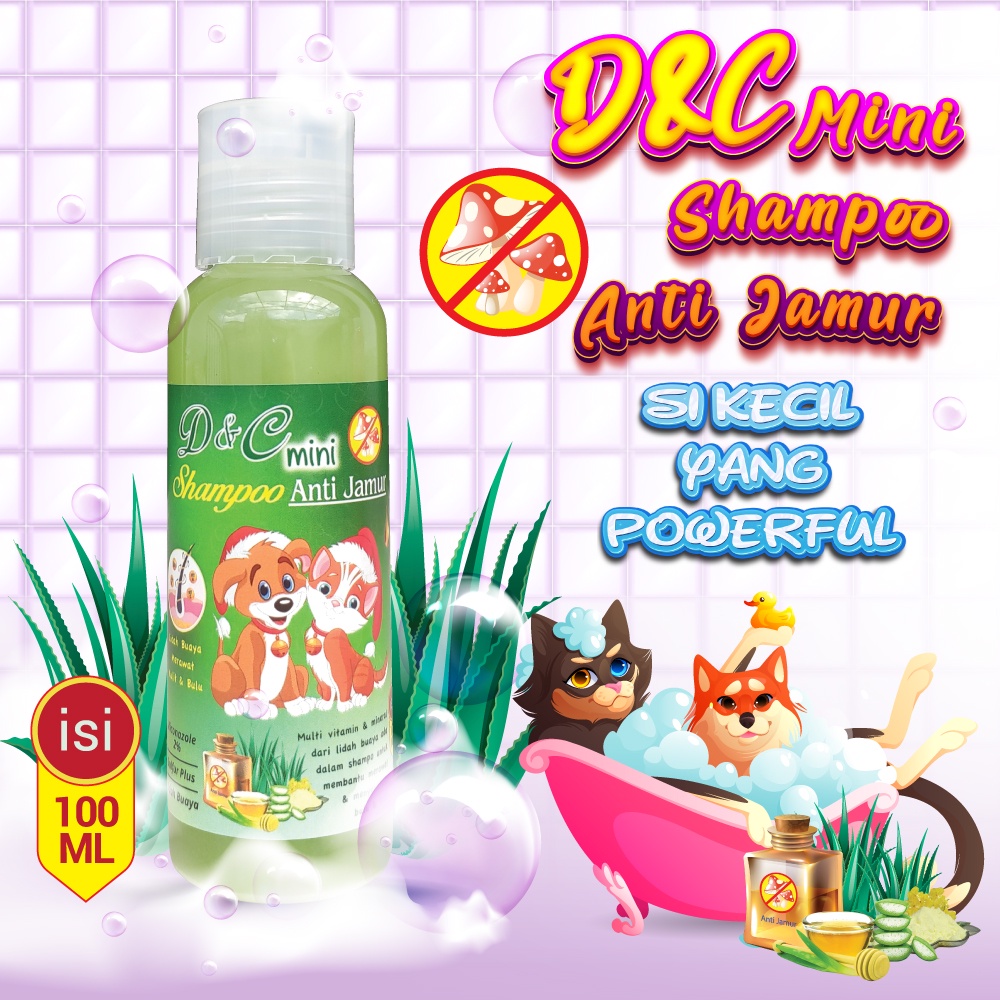 [100 ML] D&C Mini Shampo Anti Jamur Sulfur Plus Anjing & Kucing 100ML