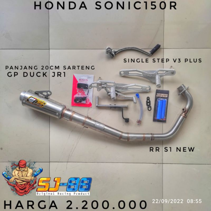 Knalpot sj88 sonic rr s1 new gp duck jr1 paket ub v3