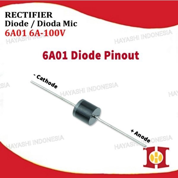 Dioda Diode Rectrifier MIC IN6A01 6A10 6 Ampere 6A 10 01 6A 100V (50pcs)