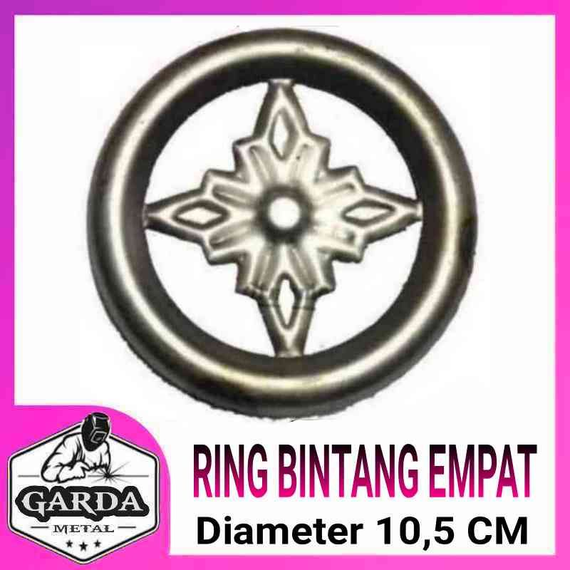 Ornamen Pagar Aksesoris Pagar Ring Bintang Empat