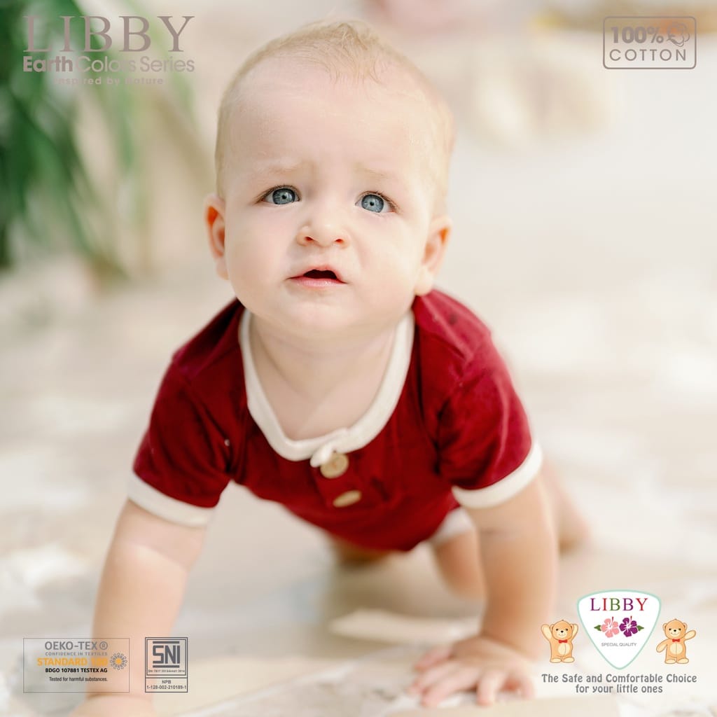 Libby Romper Bayi FLYNN Earth Color Series 0-2 Years Baju Kodok Newborn Baby Jumper Anak