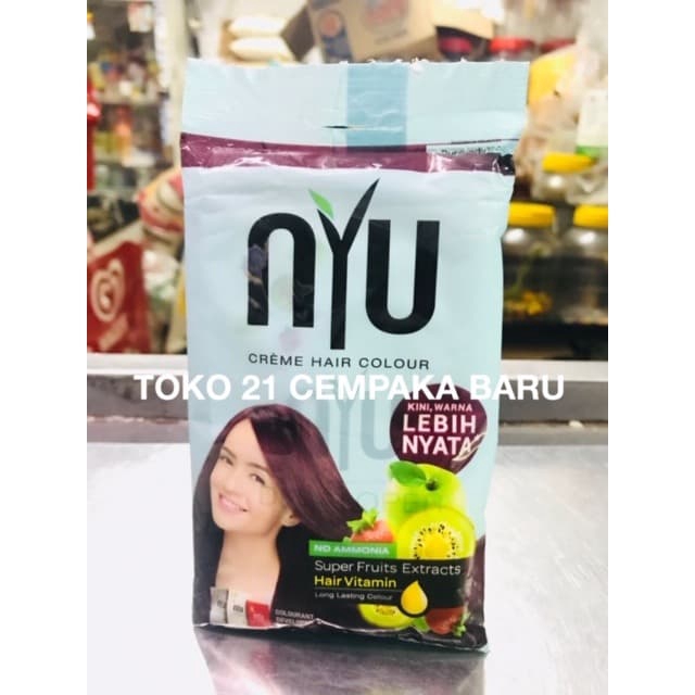 

NYU Creme Hair Colour 5.62 BURGUNDY 1 sachet | Nyu Pewarna Rambut Murah