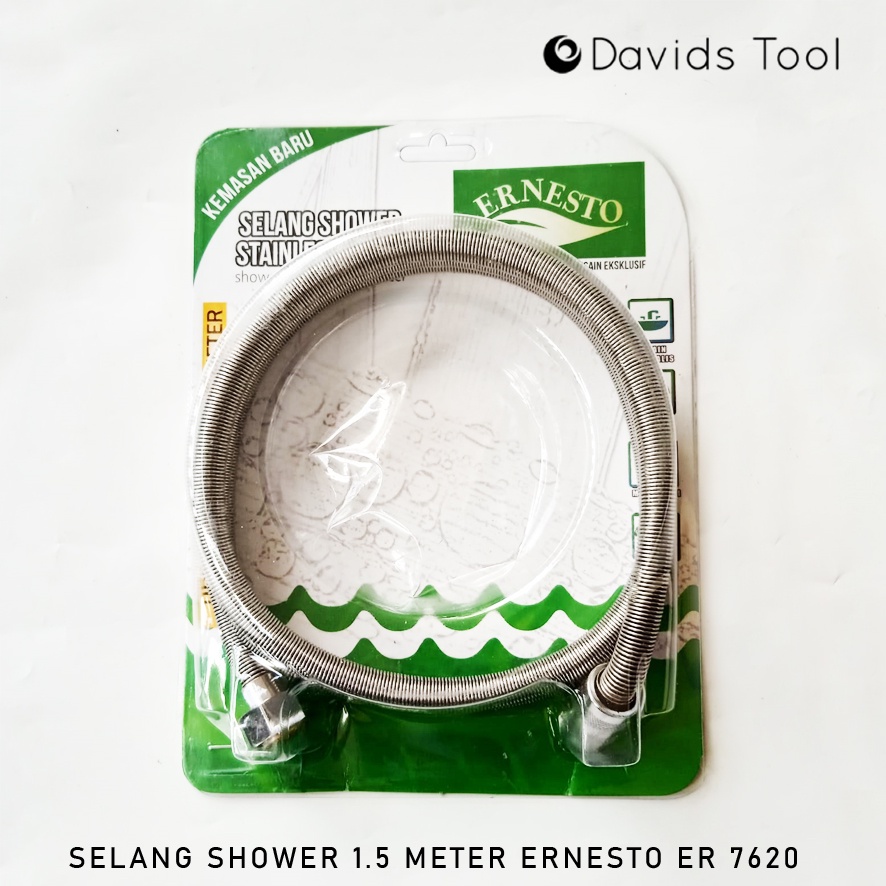 Selang Shower Mandi Fleksibel Flexible Hand Stainless Stenlis Sower 1.5 Meter Ernesto ER7620